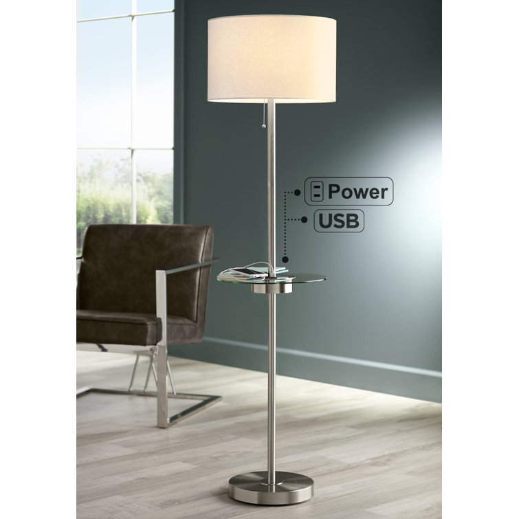 Ivy Bronx Hulet 60.51'' Tray Table Floor Lamp with Outlet Wayfair Canada